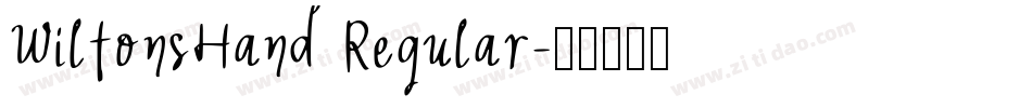 WiltonsHand Regular字体转换